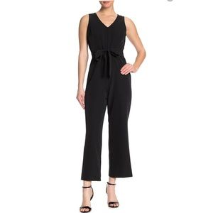 NEW Tahari Black Sleeveless Tie Front Jumpsuit.